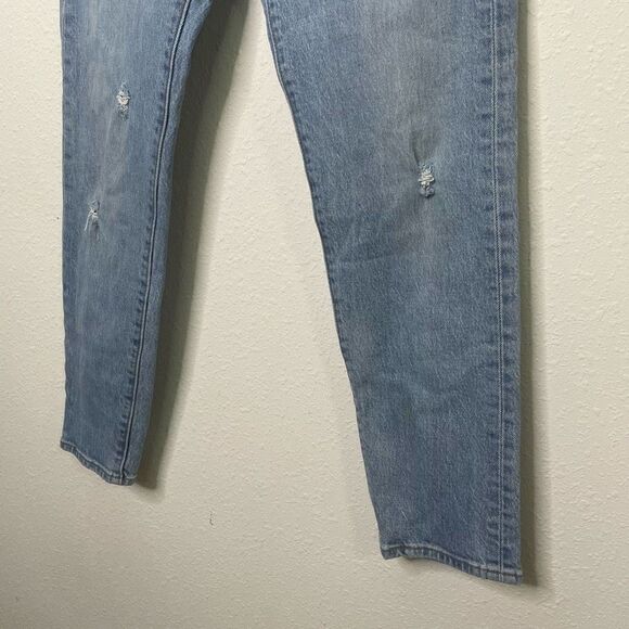 Levi’s Women’s Wedgie Distressed Premium Button Fly Straight Leg Jeans Size 25 - Picture 3 of 12